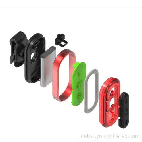 China Aluminum rechargeable LED bike rear light Factory